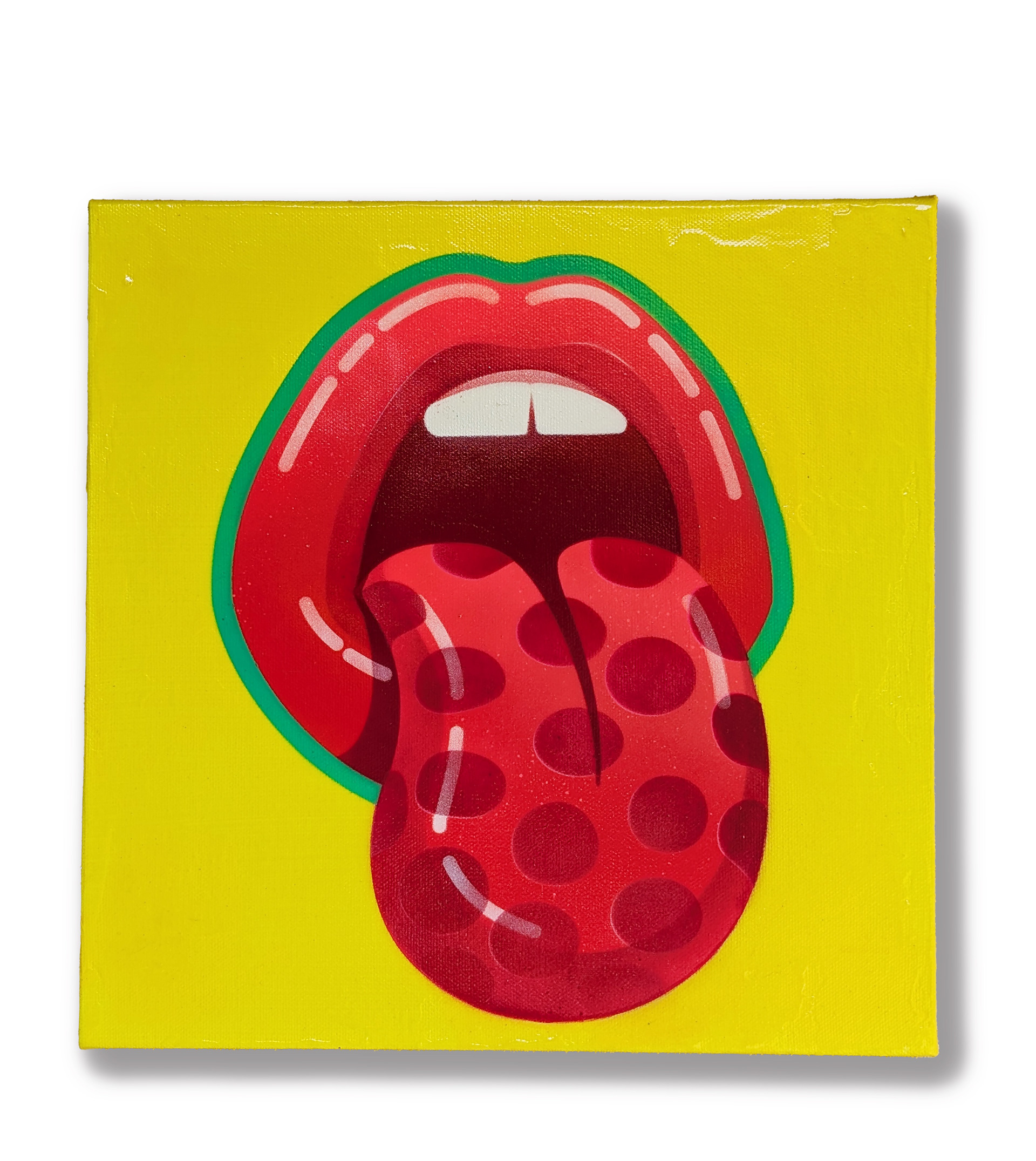 Mouth, 30 x 30 cm, Acrylic on canvas