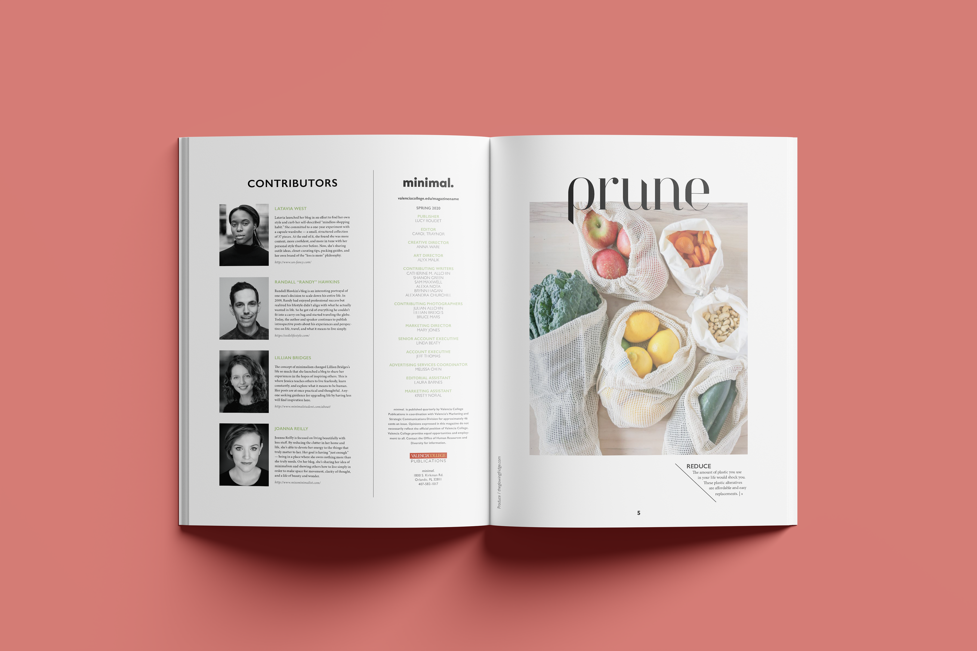 Staff Credits & Front of Book Header