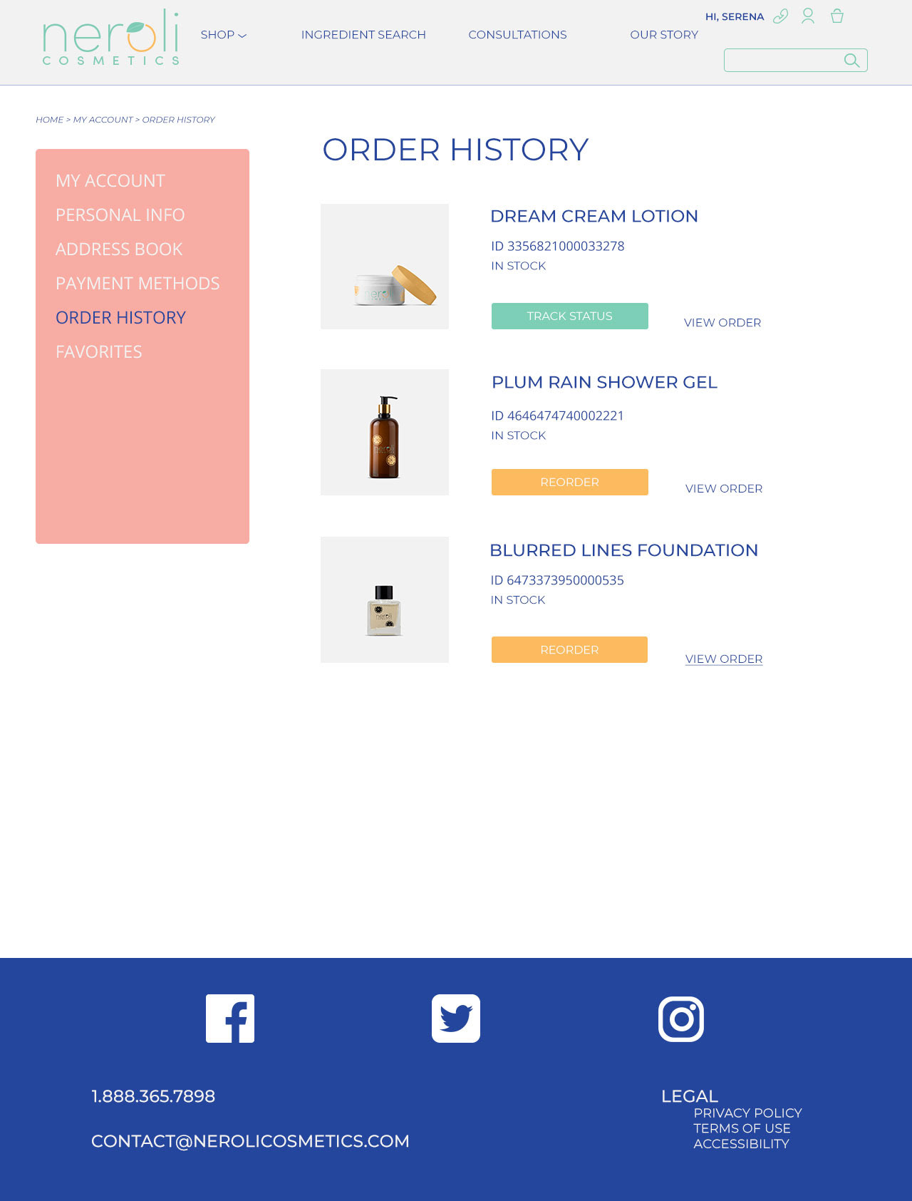 Order History