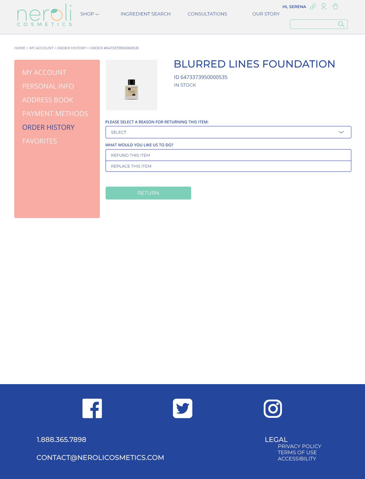 Return or Replace Item