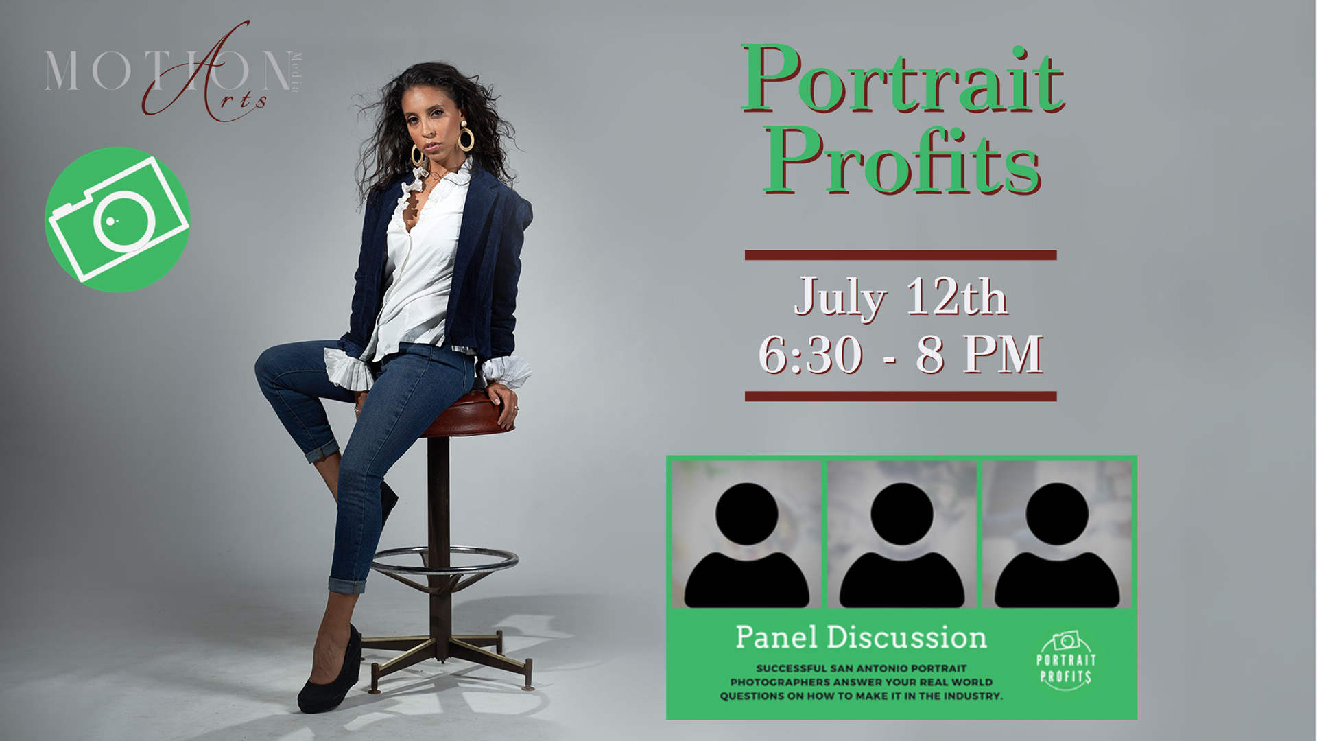 Promotional Graphic for Landers Photography School Photography by Nina A Padilla
