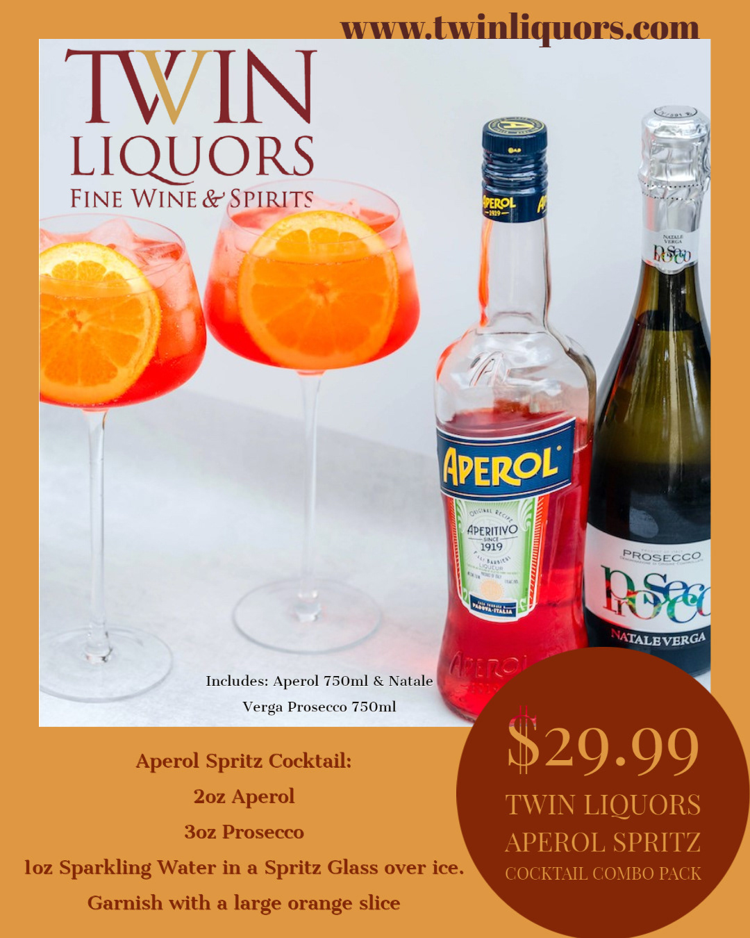 Ad for Twin Liquors in San Antonio Woman Magazine