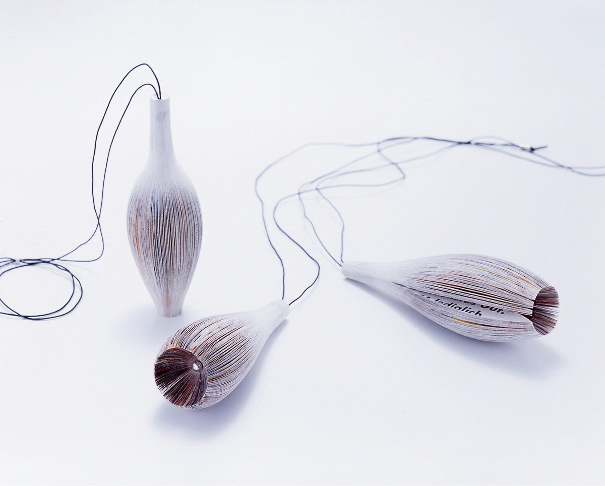 Necklace, 2002; paper, silver