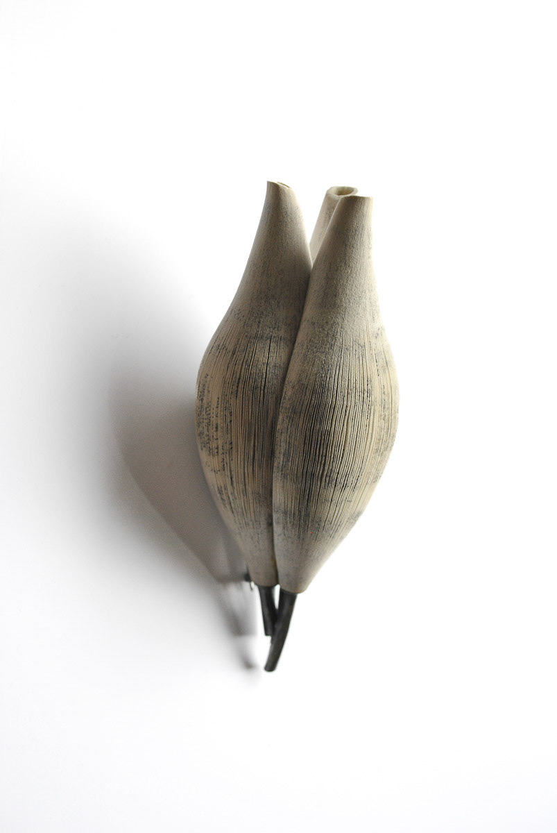 Brooch, 2011; paper, silver, stainless steel