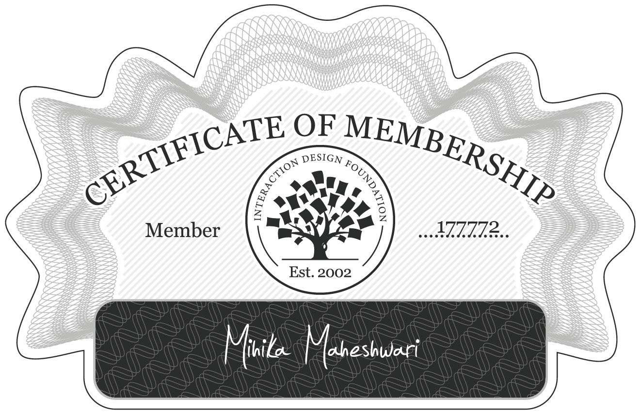 Member of Interaction Design Foundation (IxDF)