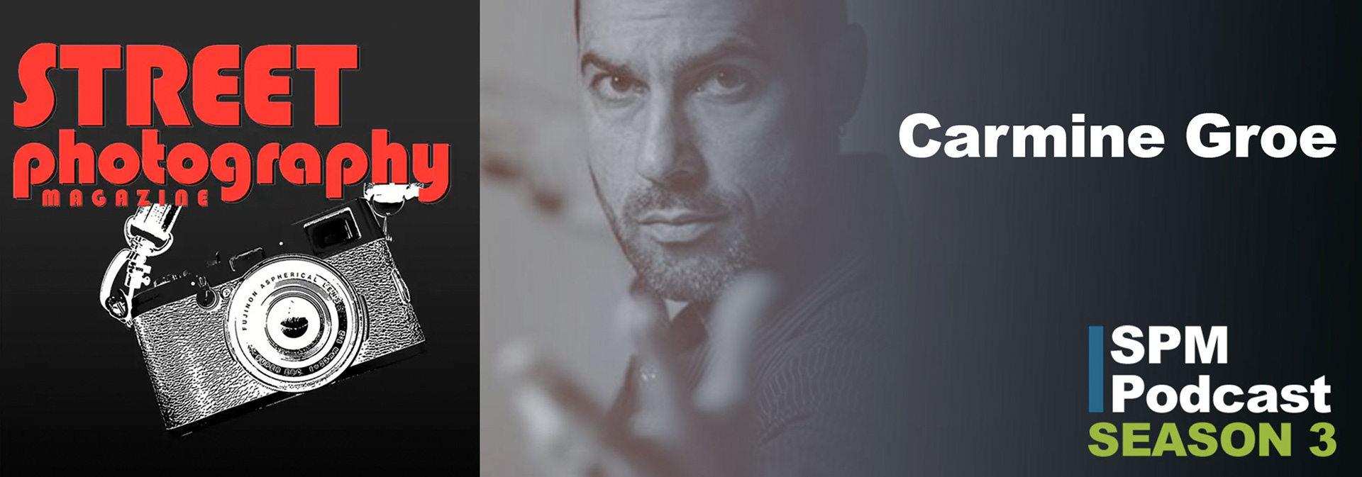 Carmine Groe as a guest on the Street Photography Magazine Podcast in 2018, discussing his work and experiences in street photography.