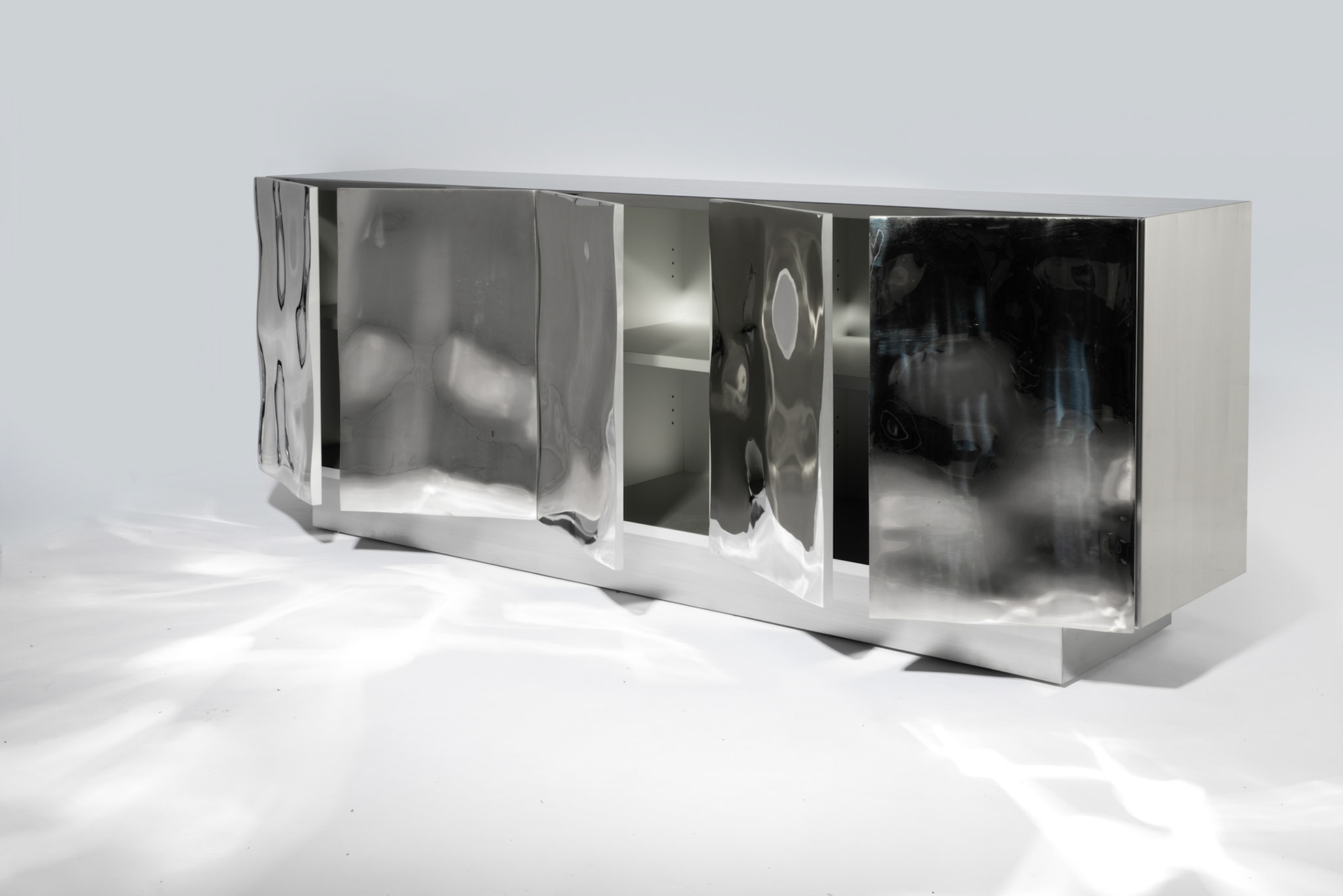 Mirror Polished 5 Doors Cabinet