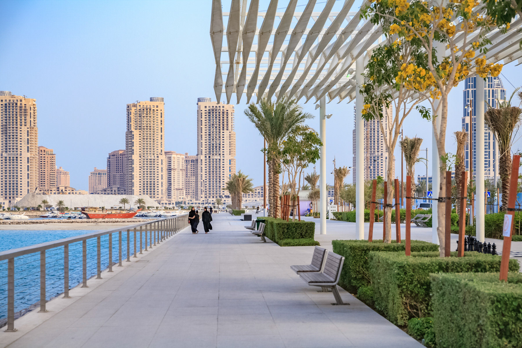 Aménagement paysager des espaces publics, Lusail, Qatar • AS. Architecture-Studio / Michel Desvigne Paysagiste