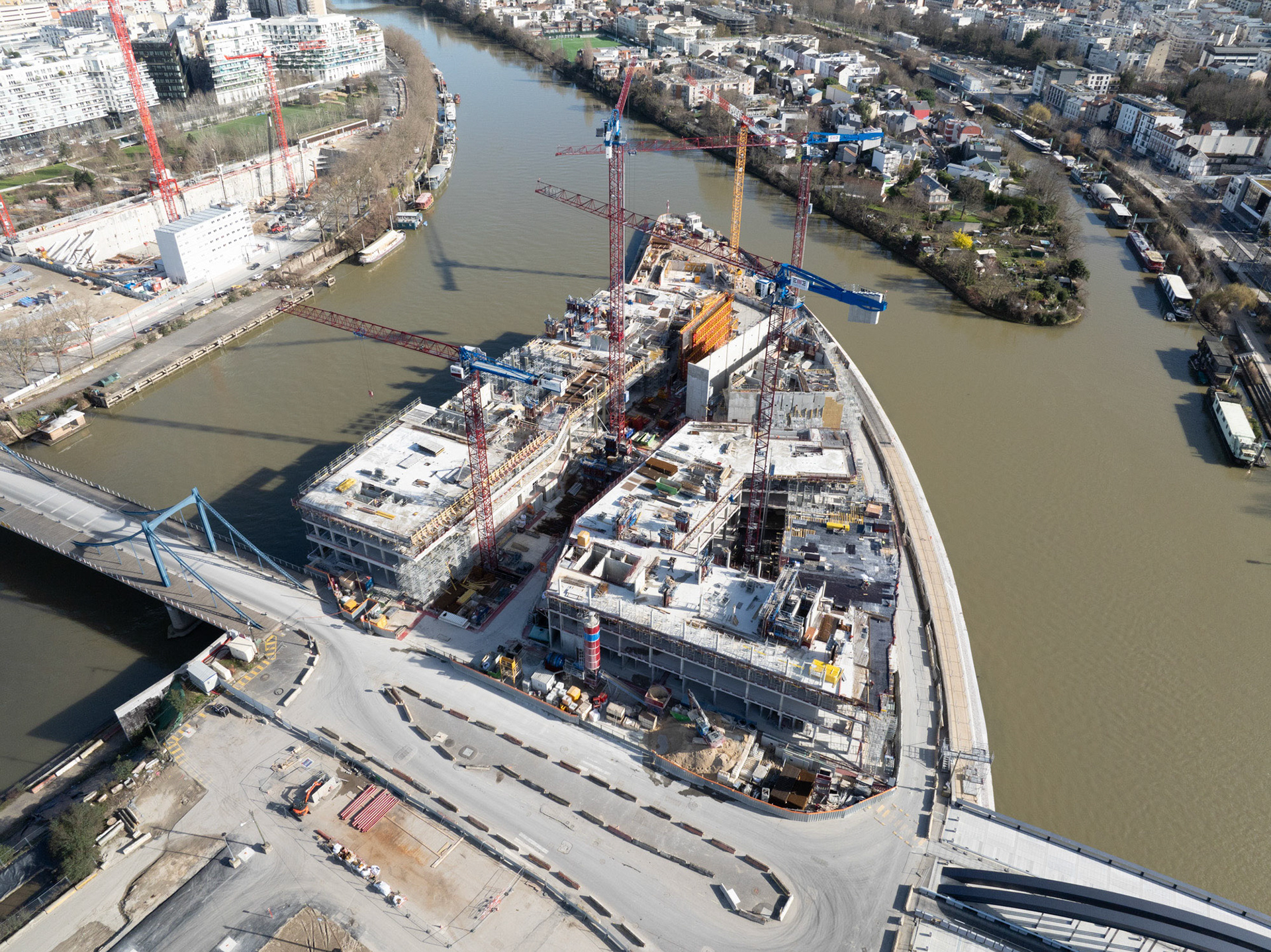 RCR Arquitectes / Calq Architecture / Baumschlager Eberle Architekten • Pointe des Arts Ile Seguin, Boulogne-Billancourt