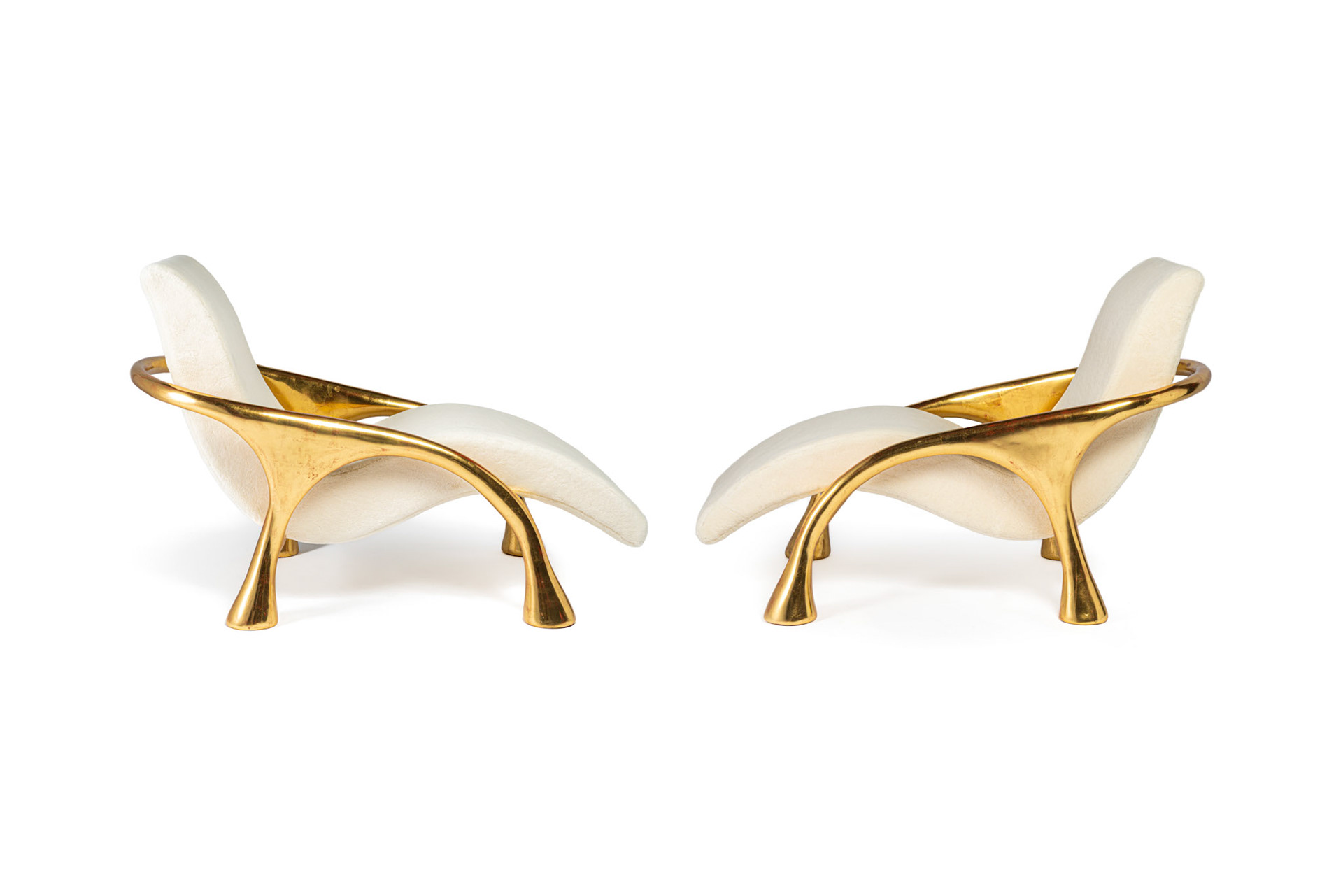 Saccomanno-Dayot • 2 Yaka Gold Chairs