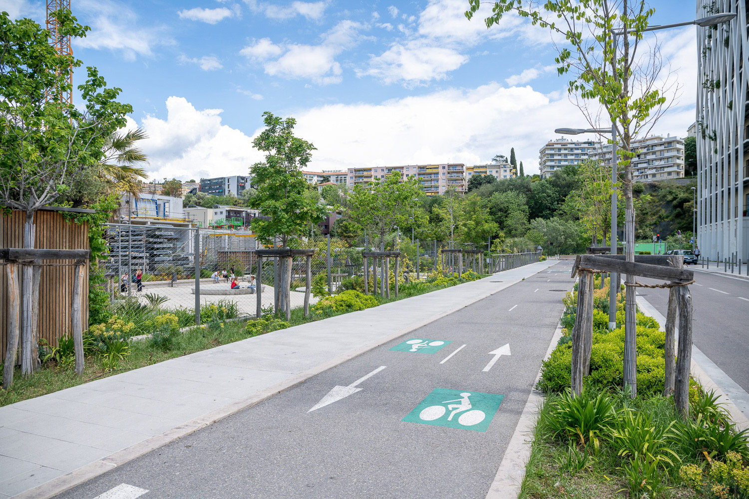 Pistes cyclables Grand Arénas Nice Méridia