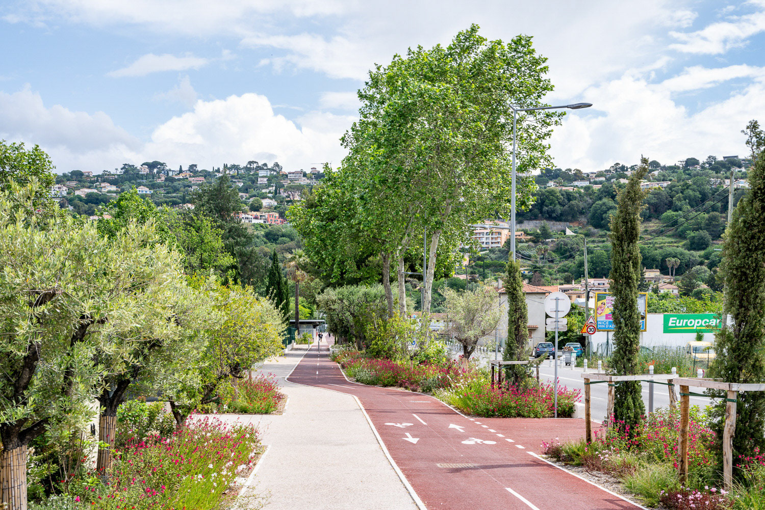 Pistes cyclables Grand Arénas Nice Méridia