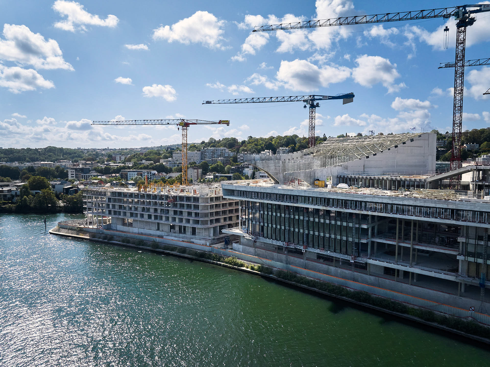 RCR Arquitectes / Calq Architecture / Baumschlager Eberle Architekten • Pointe des Arts Ile Seguin, Boulogne-Billancourt