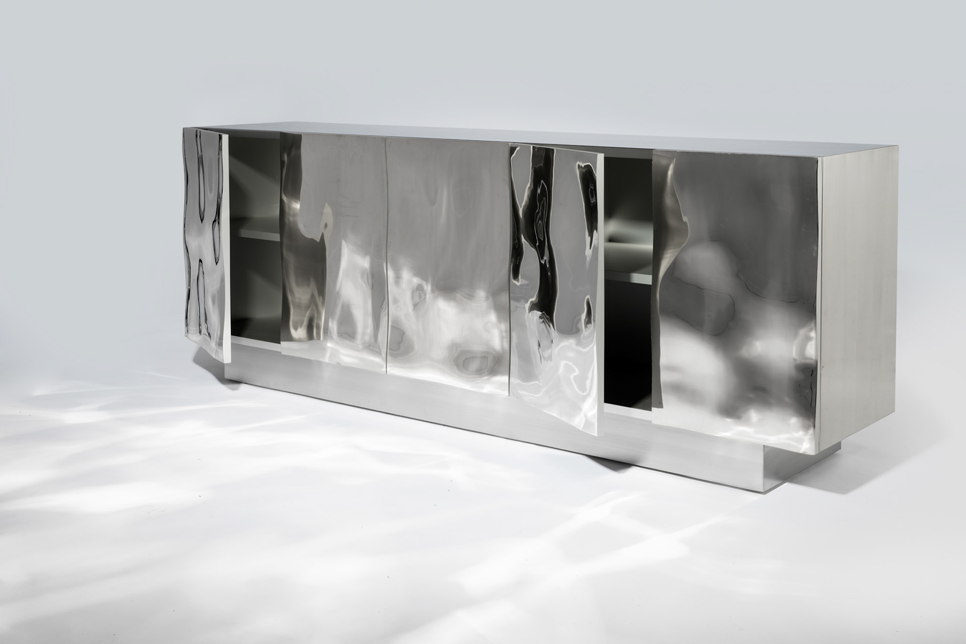 Mirror Polished 5 Doors Cabinet