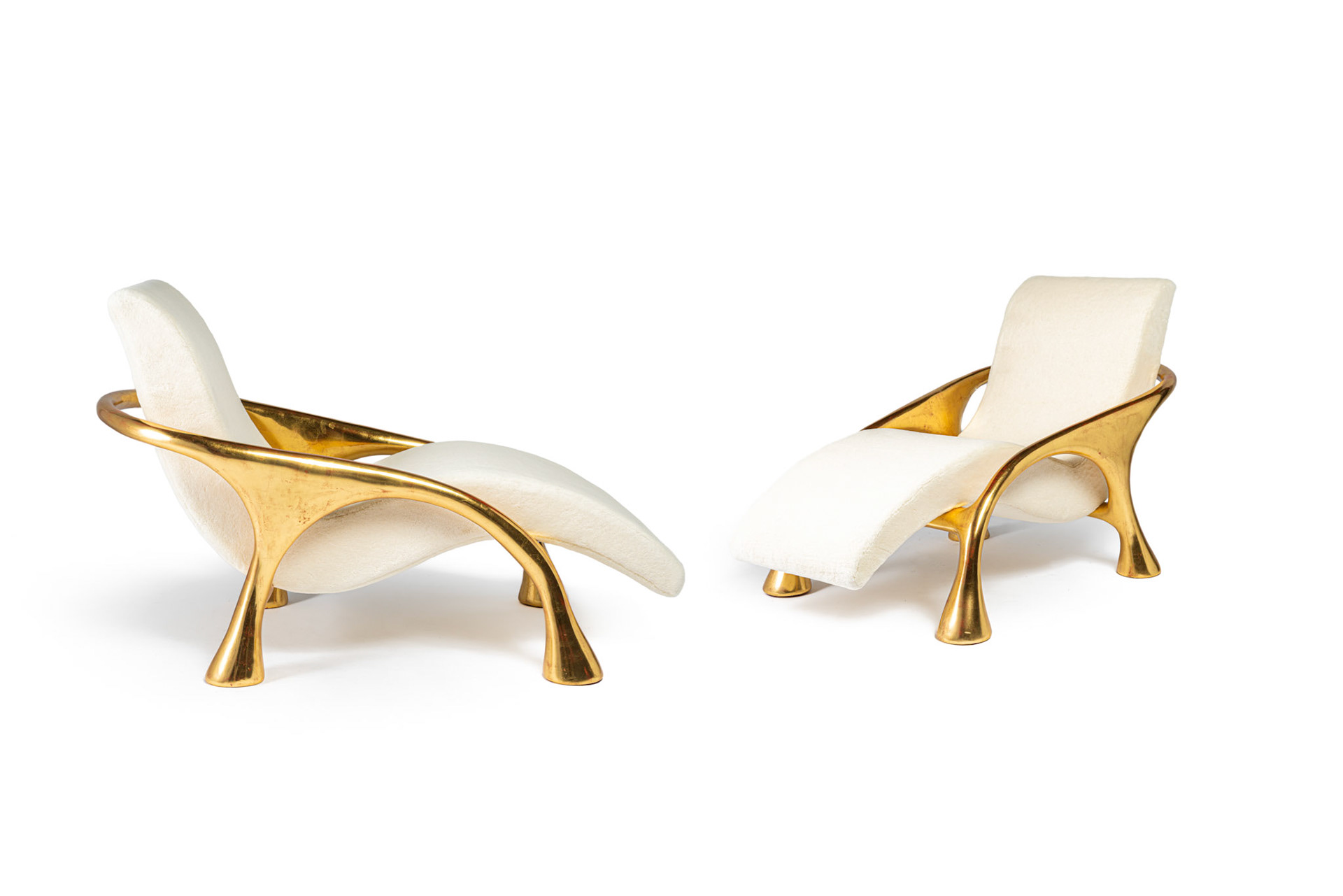 Saccomanno-Dayot • 2 Yaka Gold Chairs
