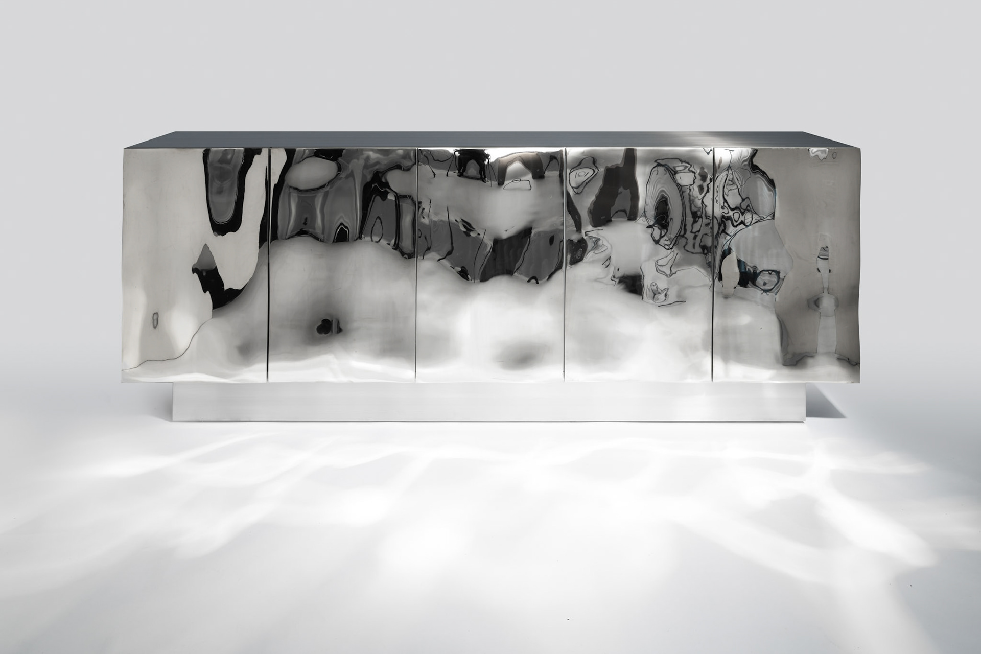 Mirror Polished 5 Doors Cabinet