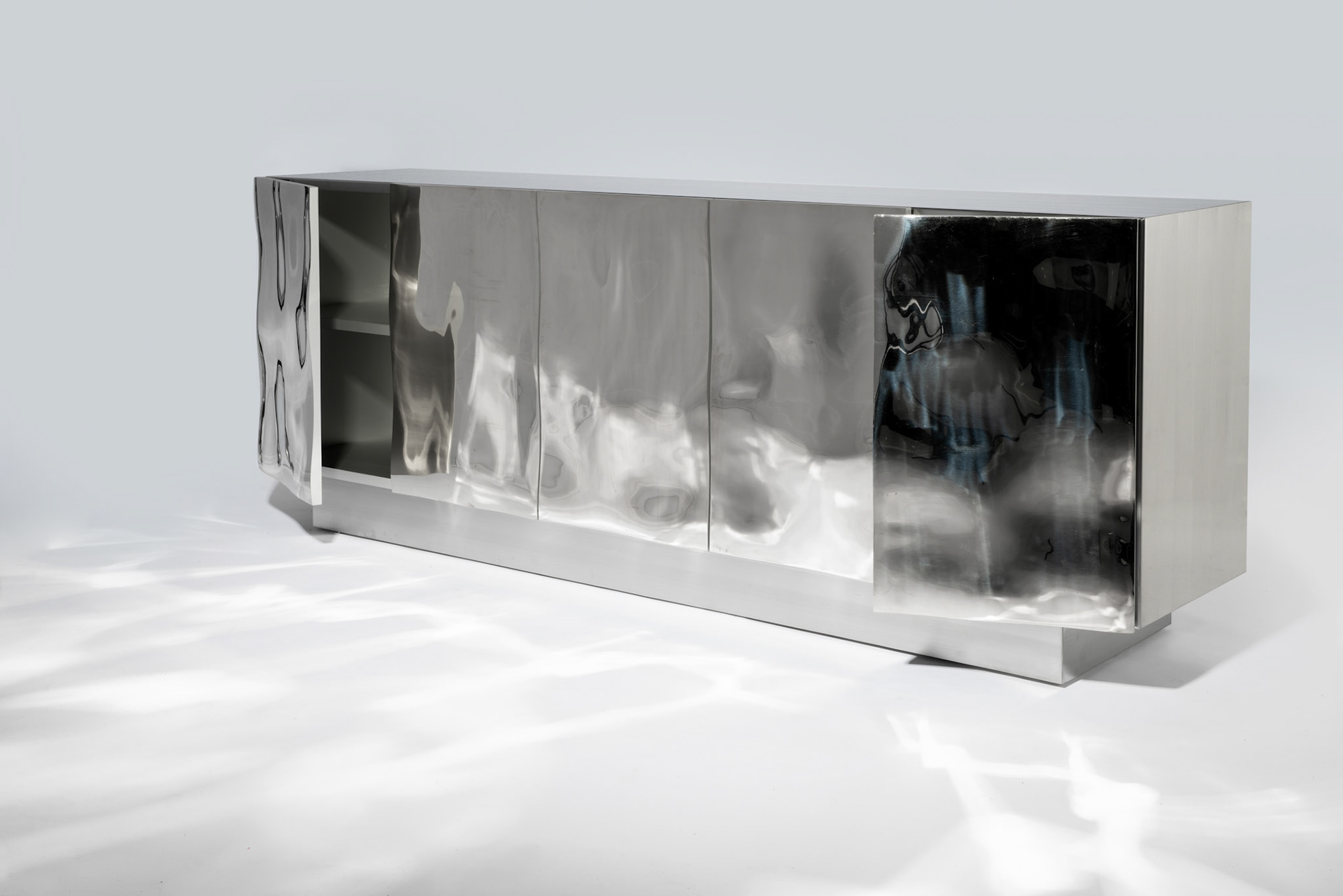 Mirror Polished 5 Doors Cabinet