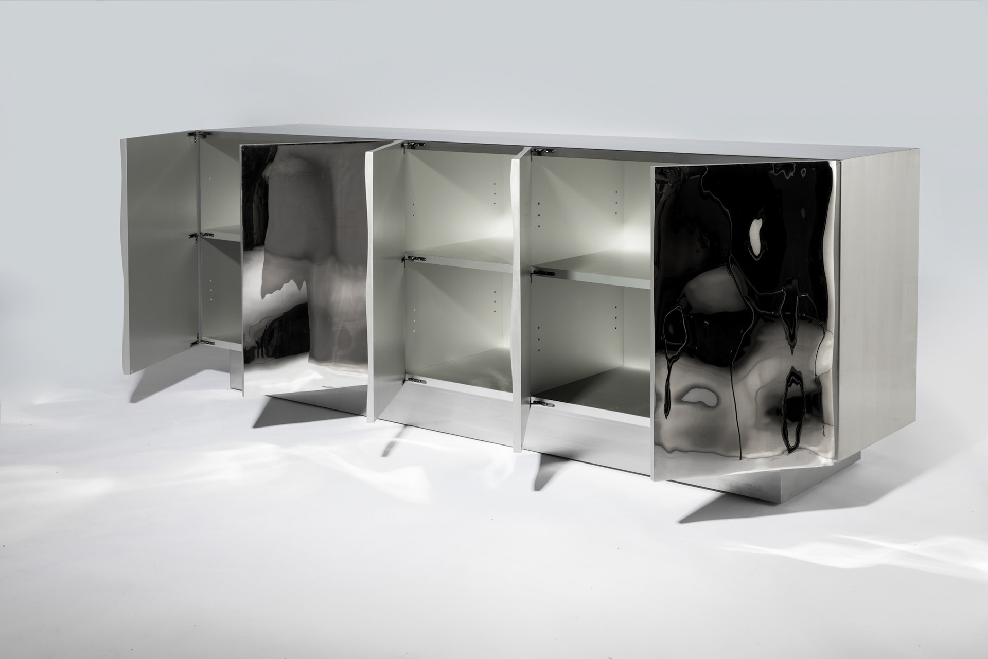 Mirror Polished 5 Doors Cabinet