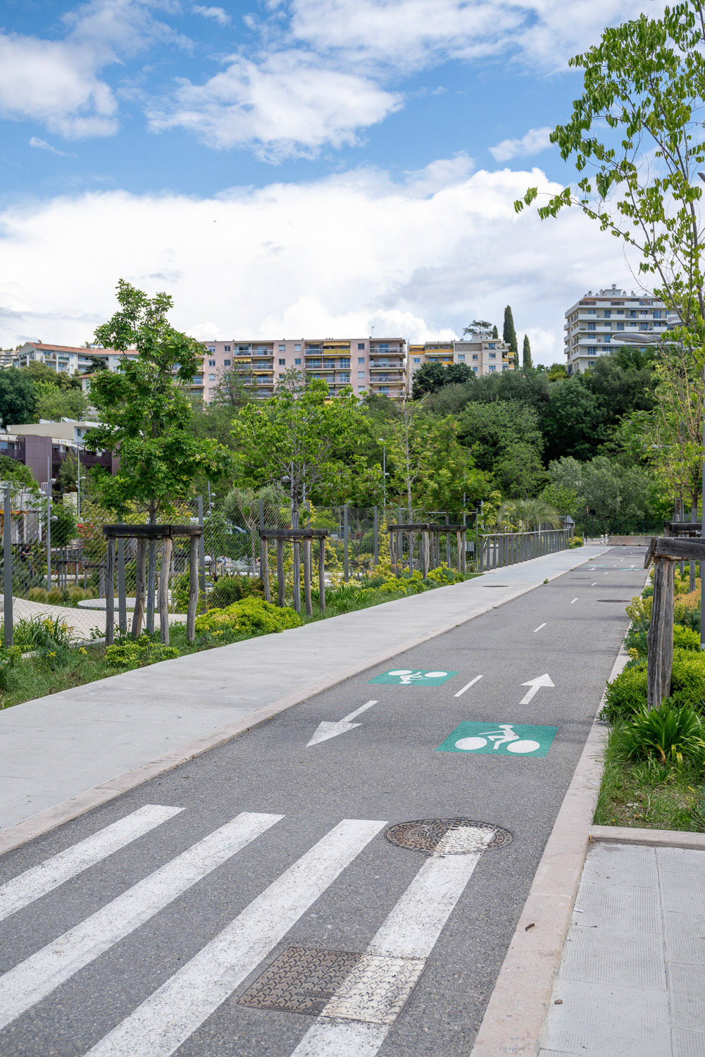 Pistes cyclables Grand Arénas Nice Méridia