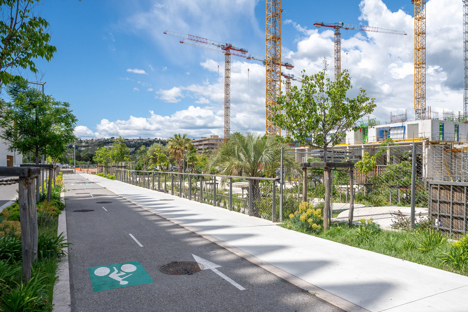 Pistes cyclables Grand Arénas Nice Méridia