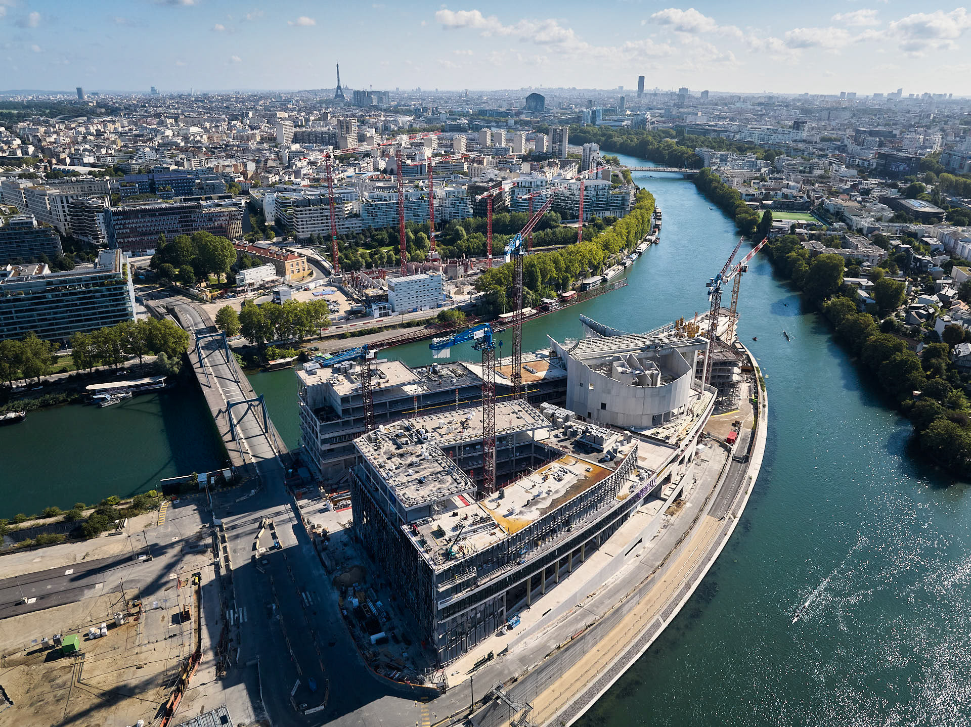 RCR Arquitectes / Calq Architecture / Baumschlager Eberle Architekten • Pointe des Arts Ile Seguin, Boulogne-Billancourt