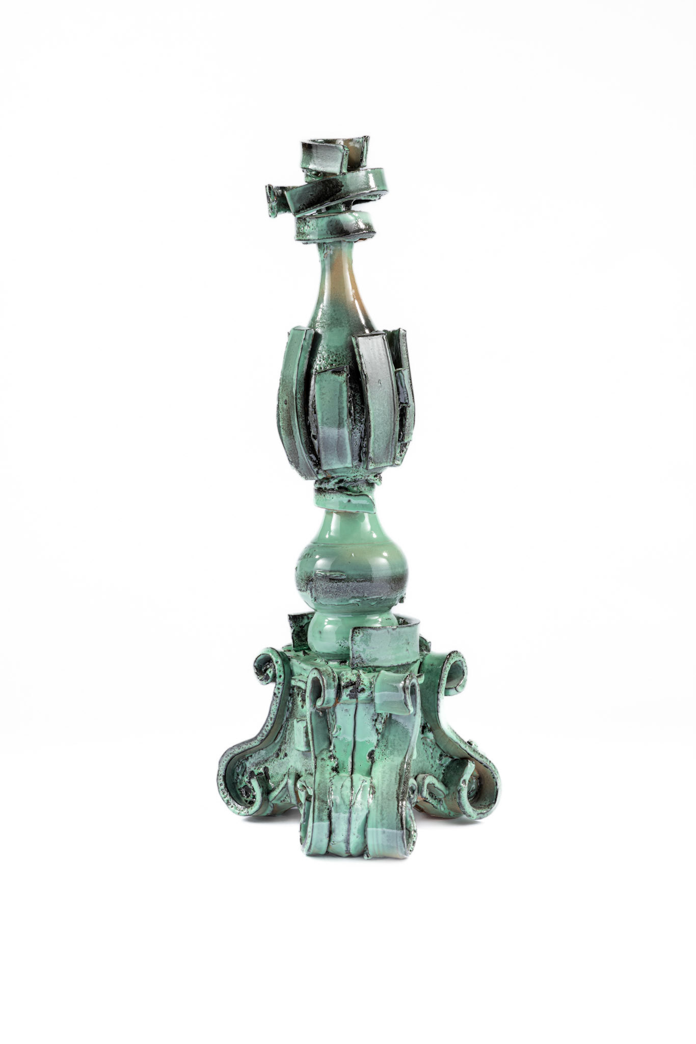 Celadon Candleholders