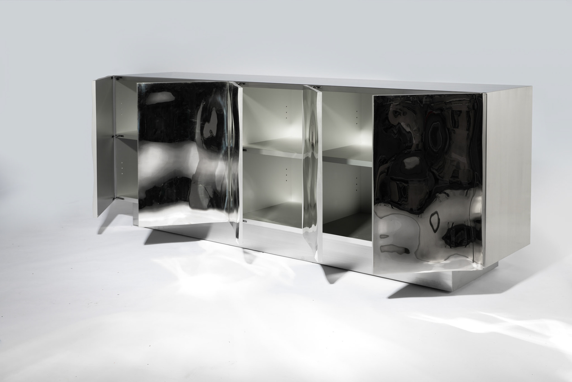 Francois Corbeau • Mirror Polished 5 Doors Cabinet