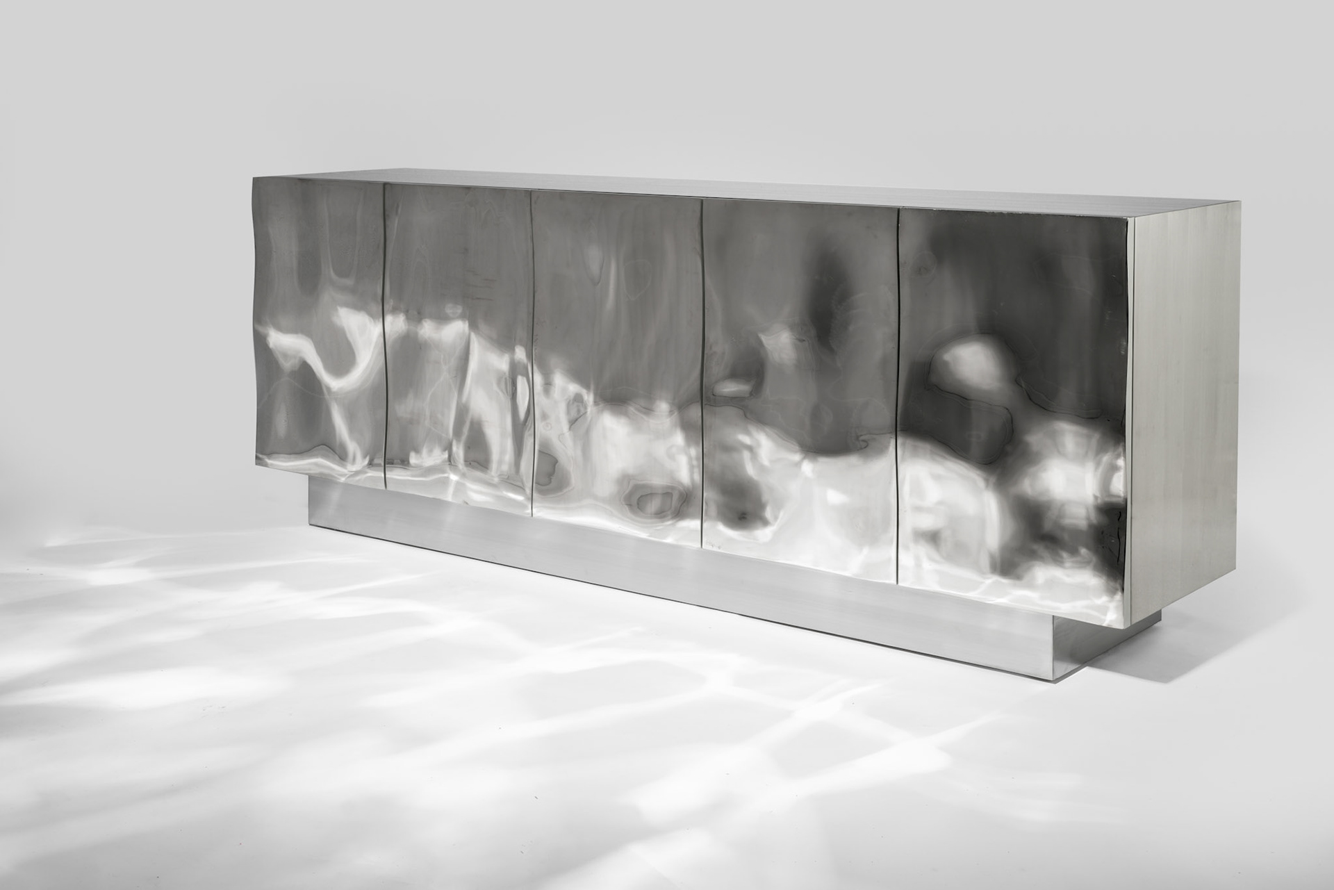 Francois Corbeau • Mirror Polished 5 Doors Cabinet