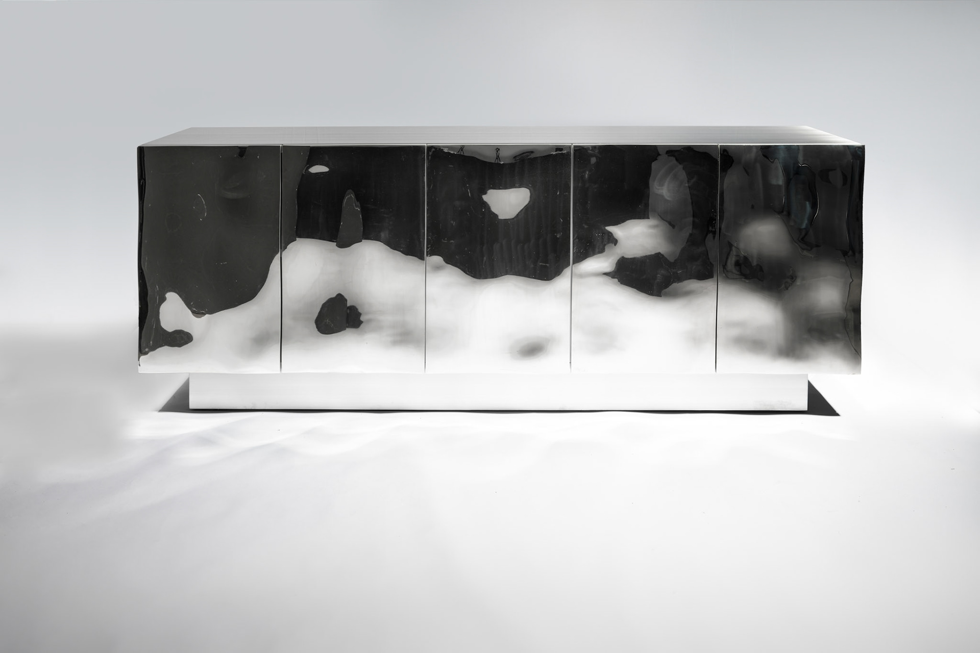 Mirror Polished 5 Doors Cabinet