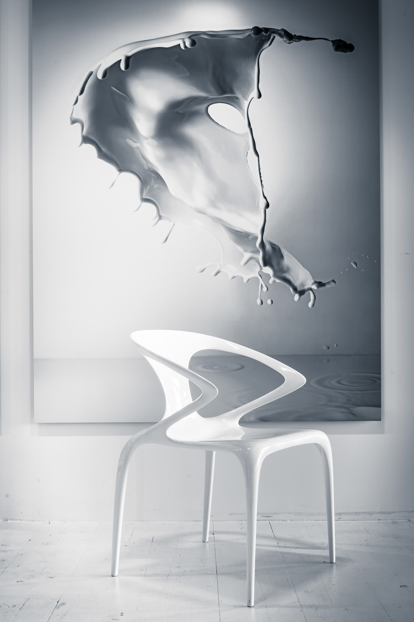 Roche Bobois • Ava chair by Song Wen Zhong • Artwork by Jean-Jacques Pallot