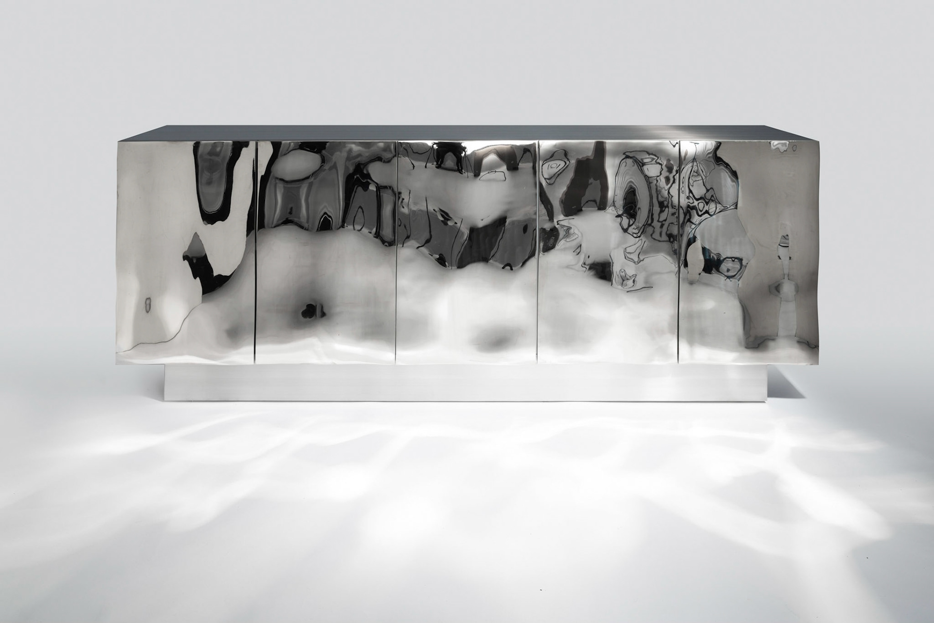 Francois Corbeau • Mirror Polished 5 Doors Cabinet