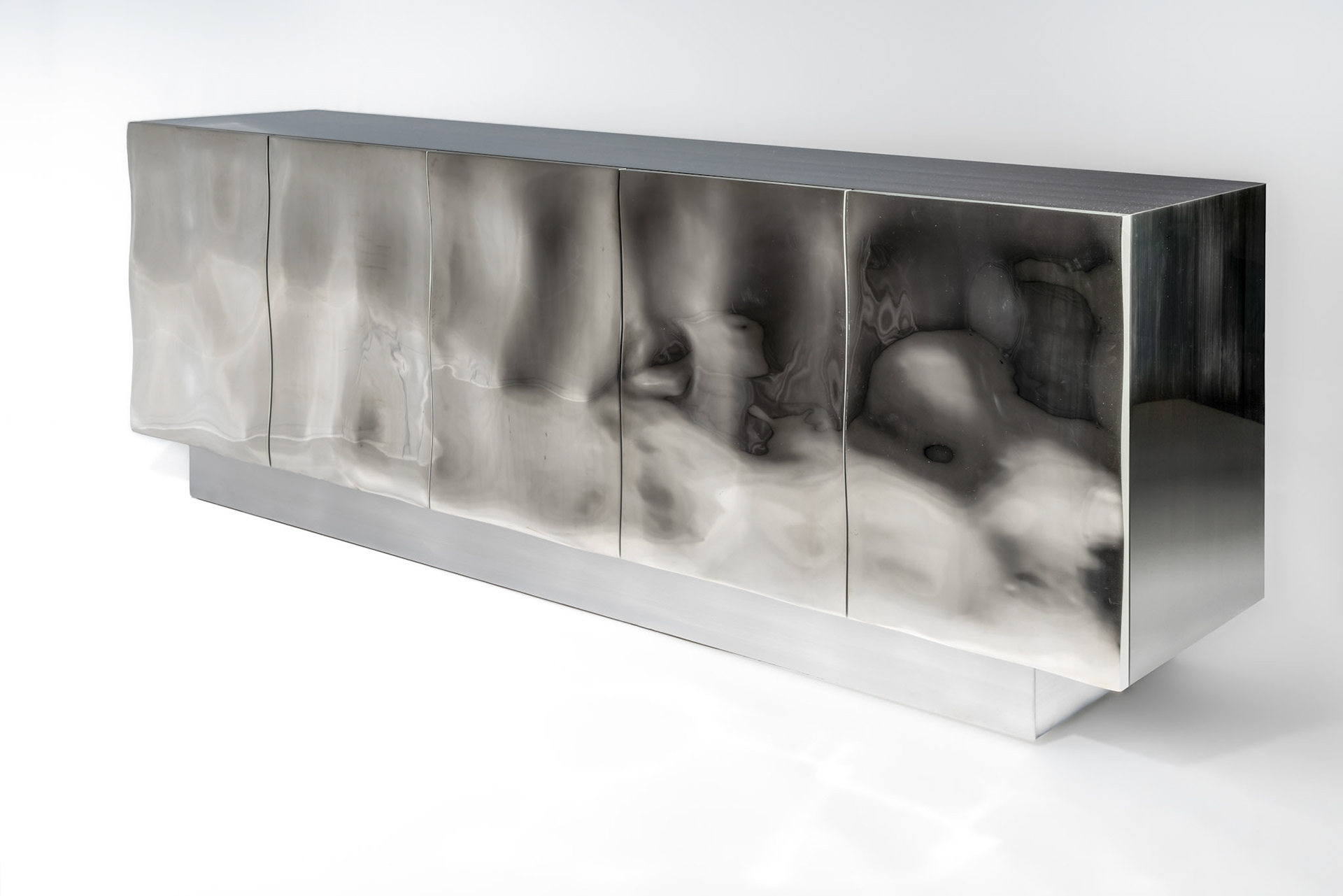 Mirror Polished 5 Doors Cabinet