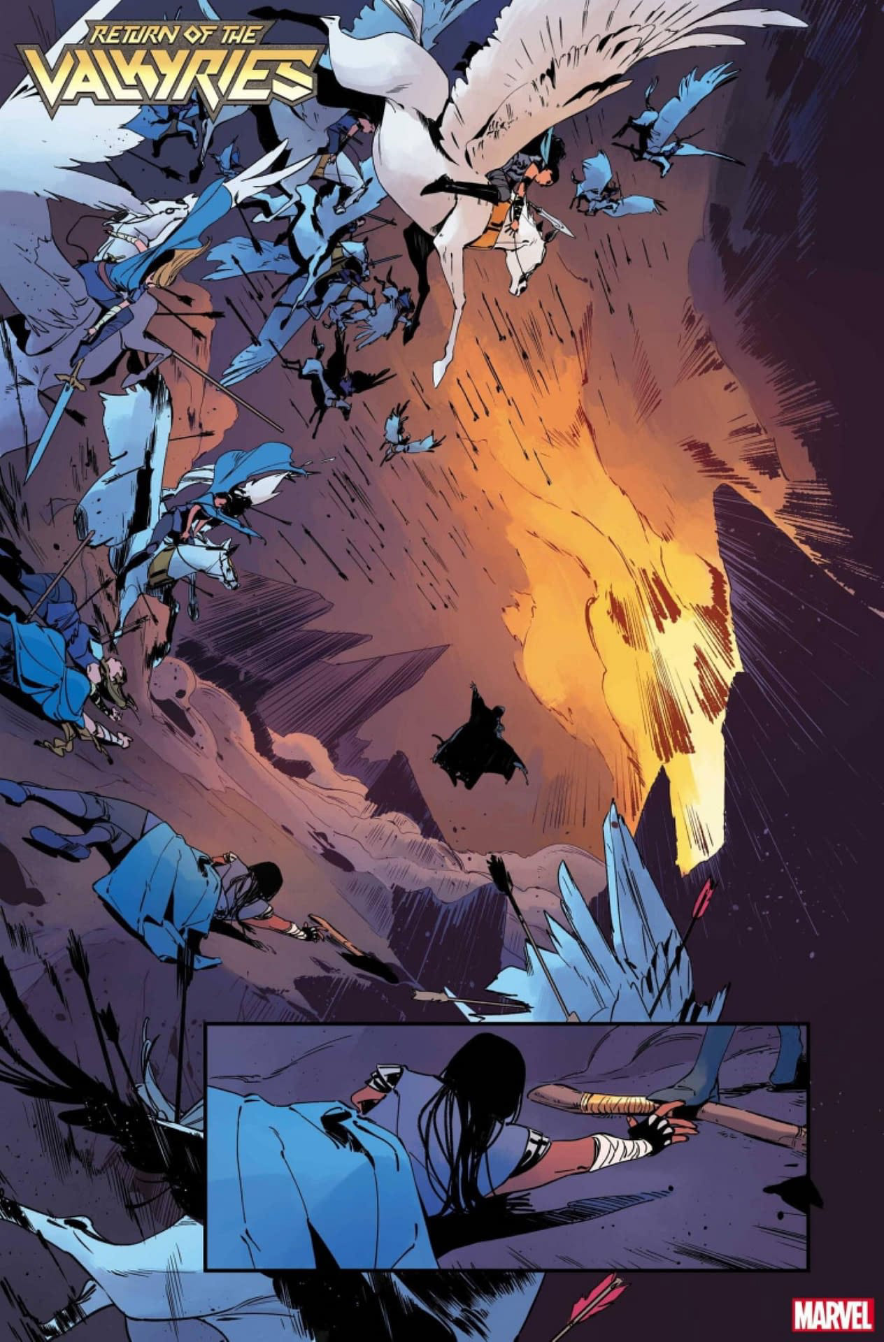 Return of the valkyries, written by Torunn Gronbekk, Jason Aaron, colors by Tamra Bonvillain, 2021