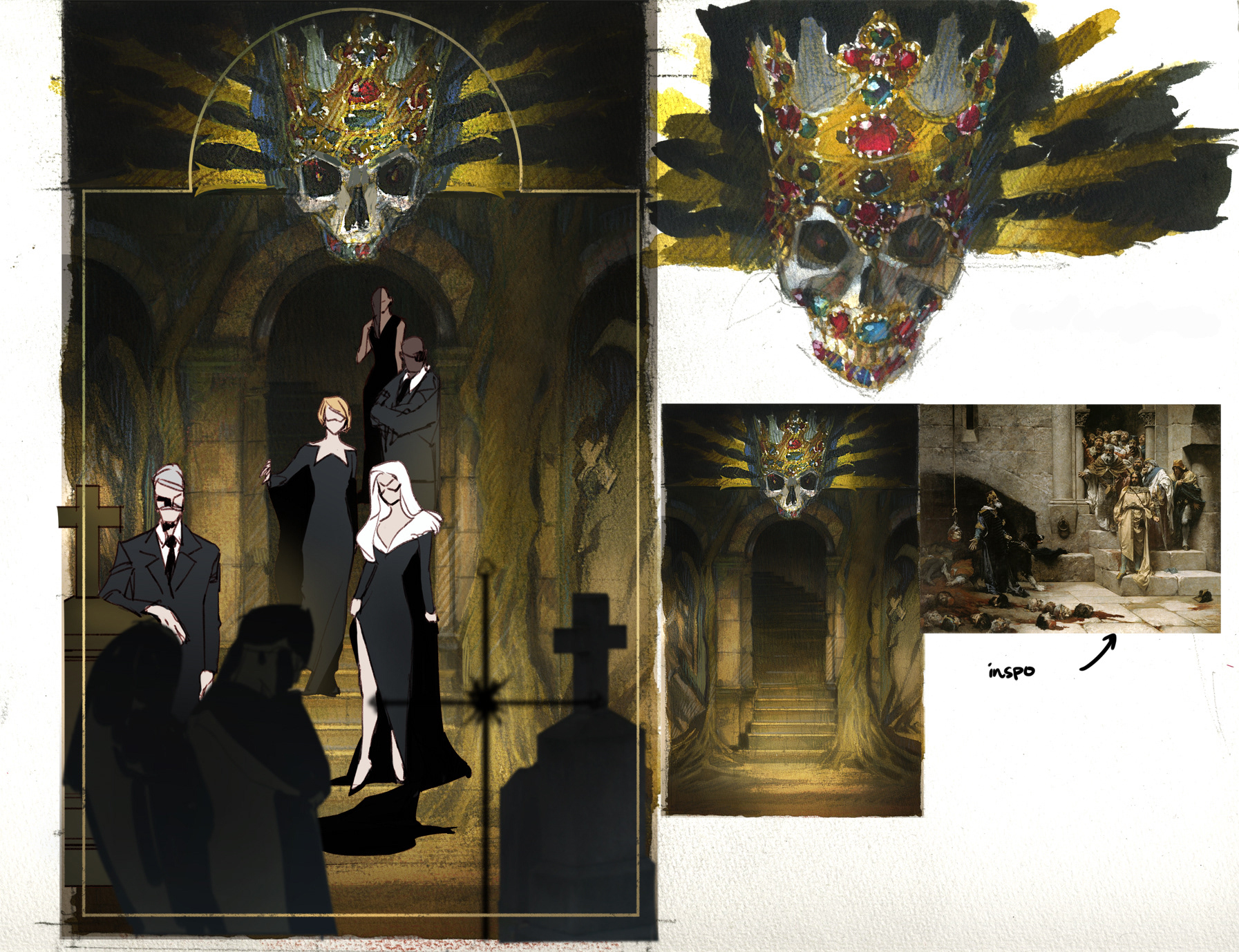 Black Cat "Things to come" illustration process, 2020