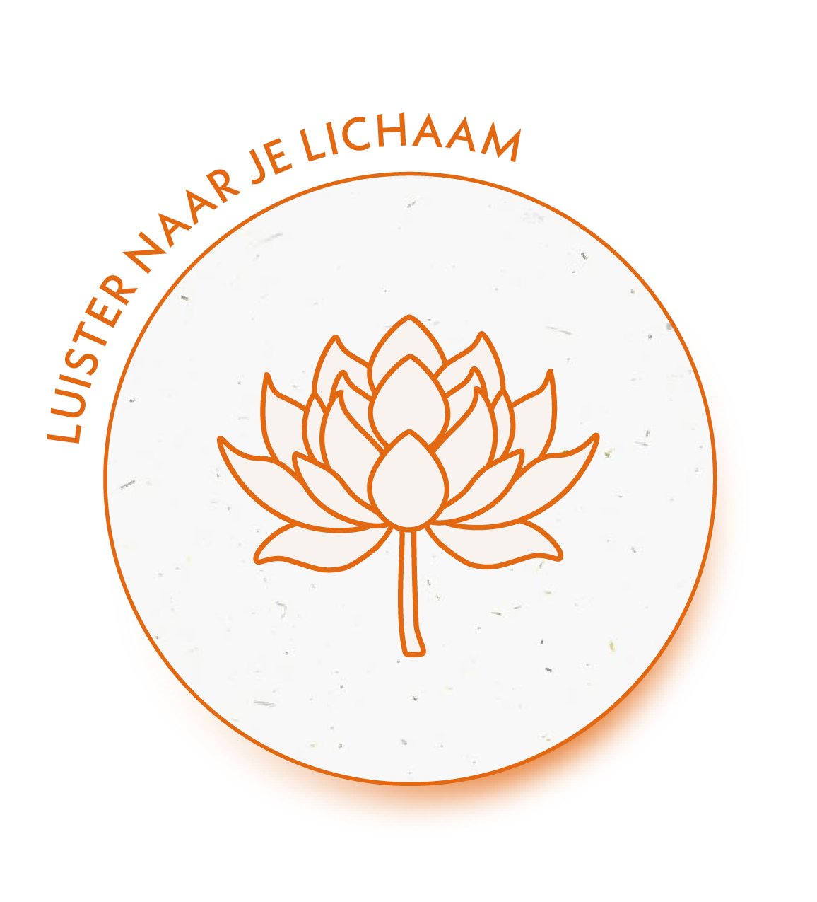 Een icoon met de lotusbloem symboliseert één van de vijf kernwaarden van Narasimha Yoga, namelijk ‘luister naar je lichaam’.