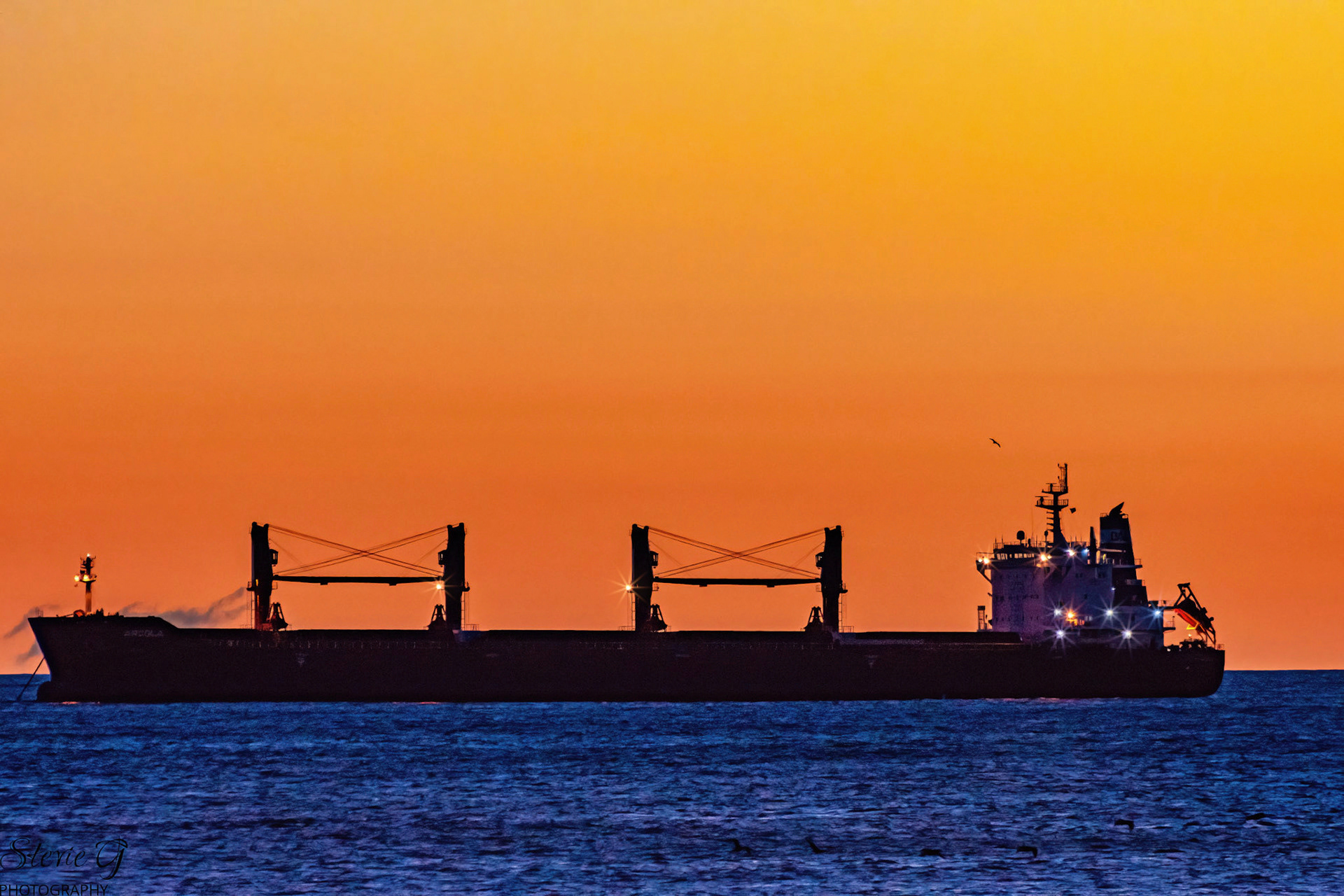 Cargo Ship in the Atlanti