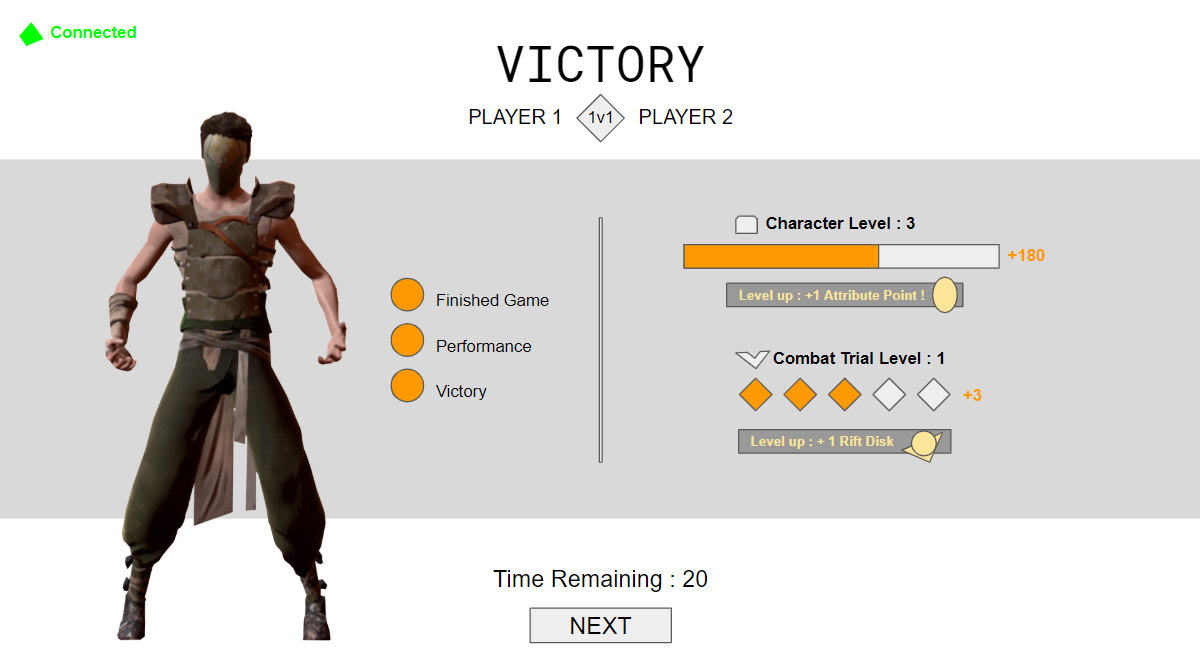 Reward Screen Wireframe