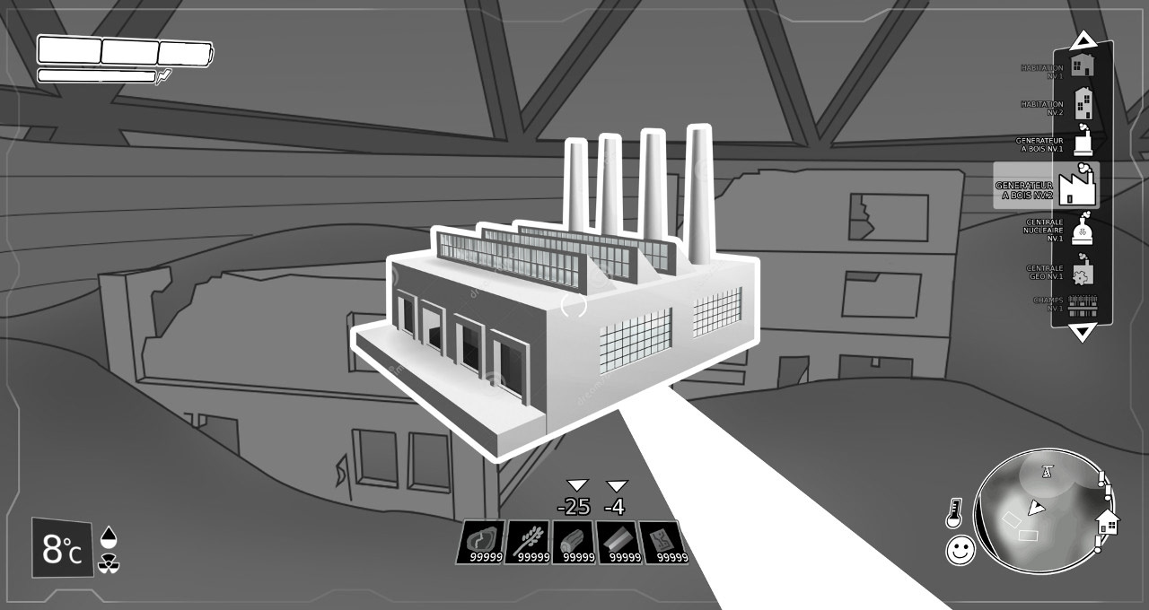 Game HUD Wireframe