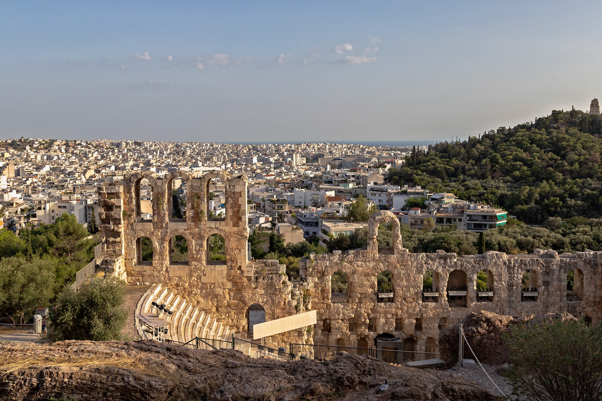 Acropolis, Athens, Greece - May 23rd 2018: The ancient Theatre of Herodes Atticus stands as a testament to history, offering a glimpse into Athens' rich cultural past.
