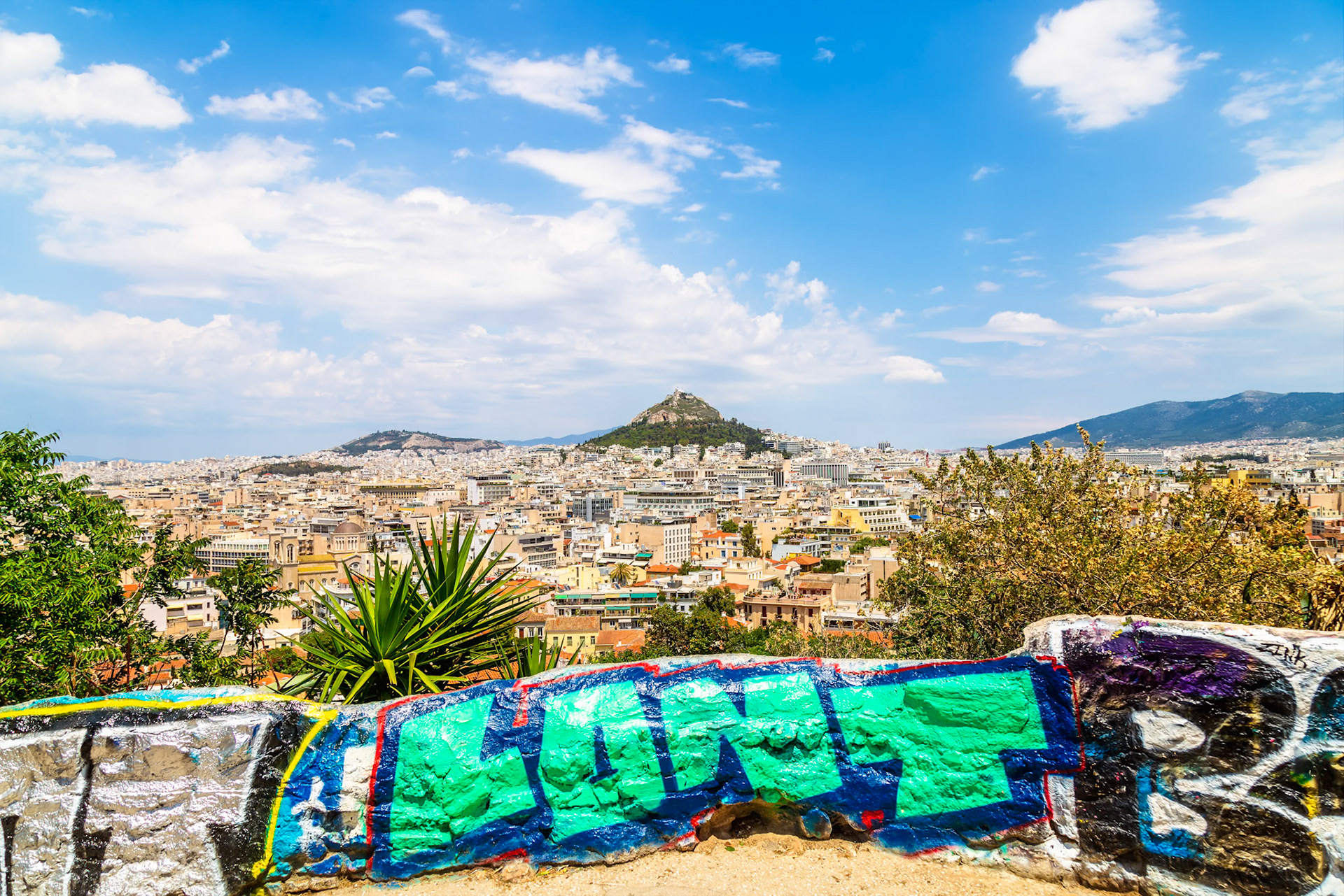 Athens, Greece - May 23rd 2018: A scenic view of Athens from a high vantage point, showcasing the city's landscape and architecture.