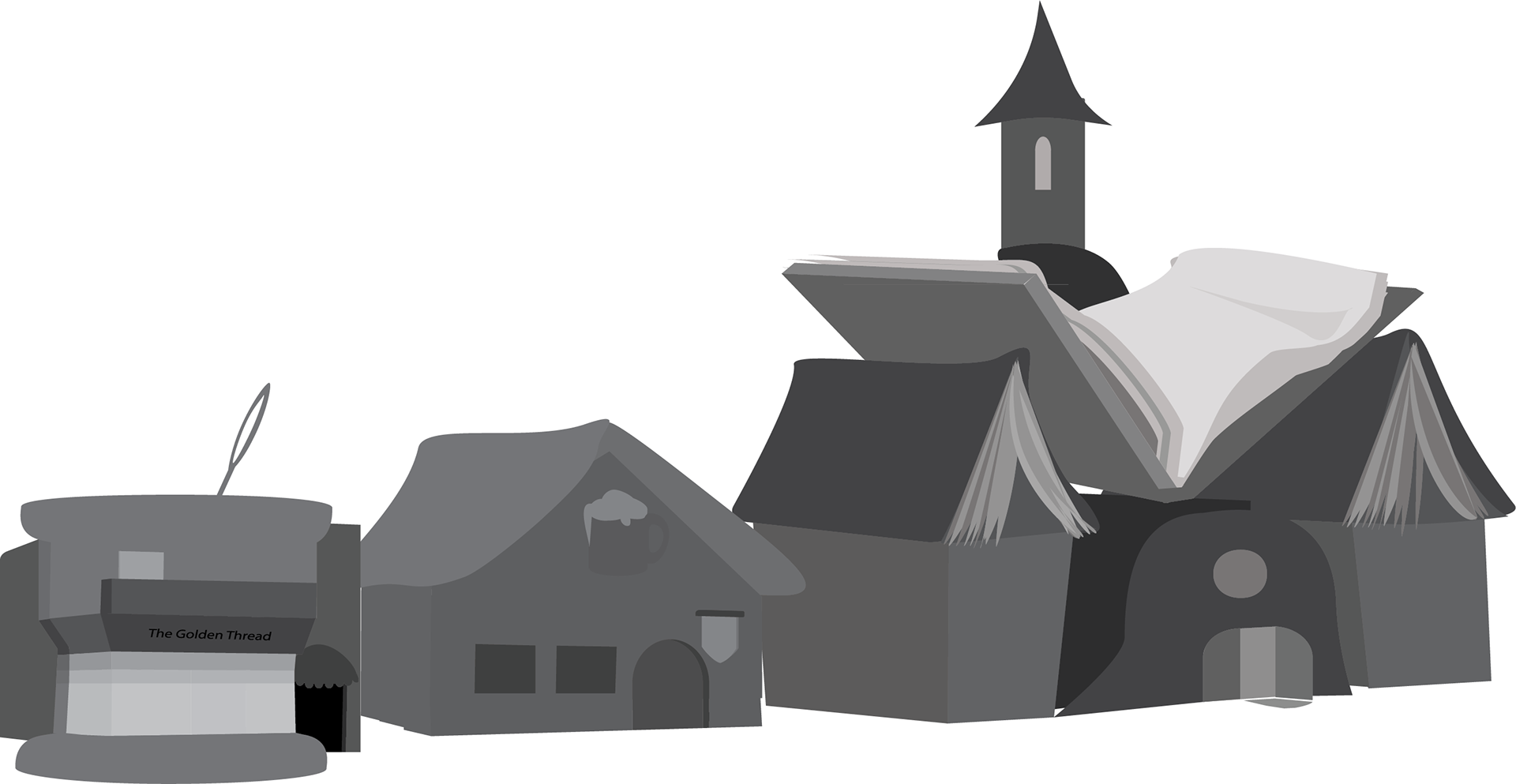 Exterior rough of fantasy town within kingdom