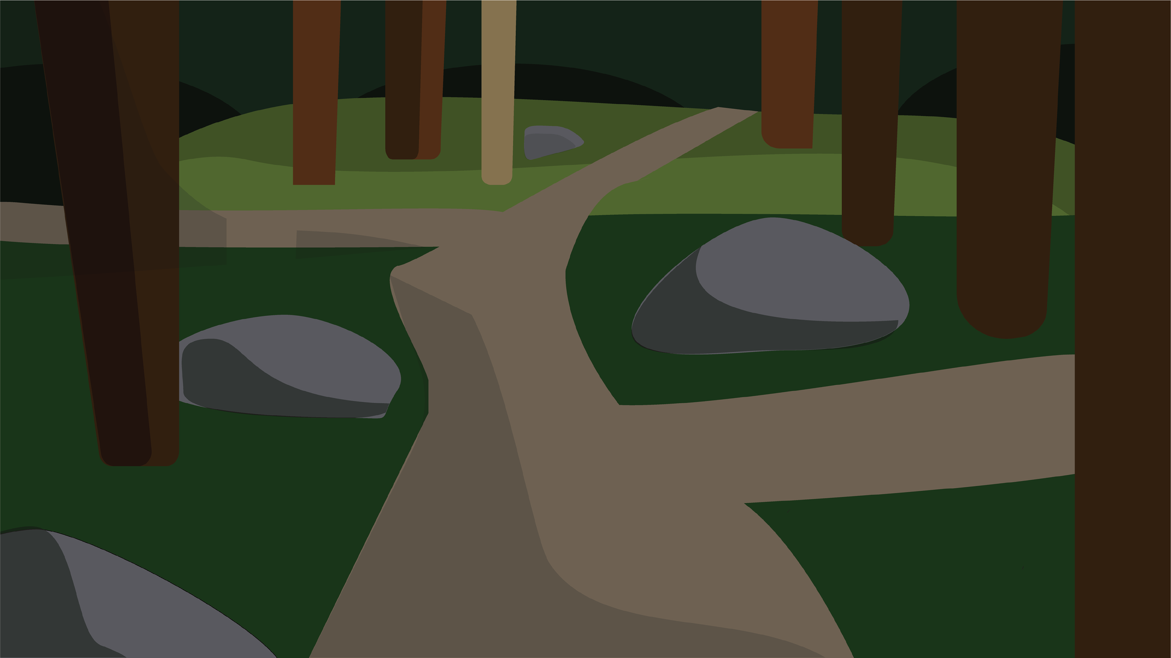 Forest crossroads