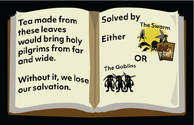 Newer cards use symbols with unique silhouettes to differentiate the needed "secret" cards