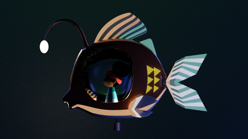 Fish Sub at Night