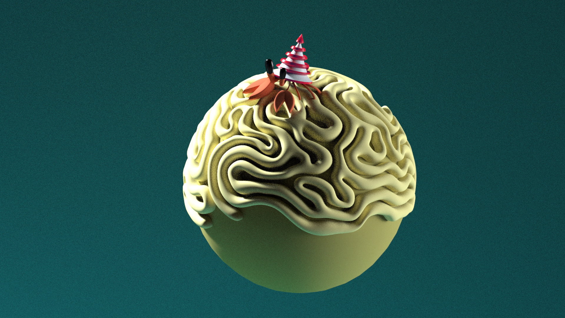 Brain Coral & Crab