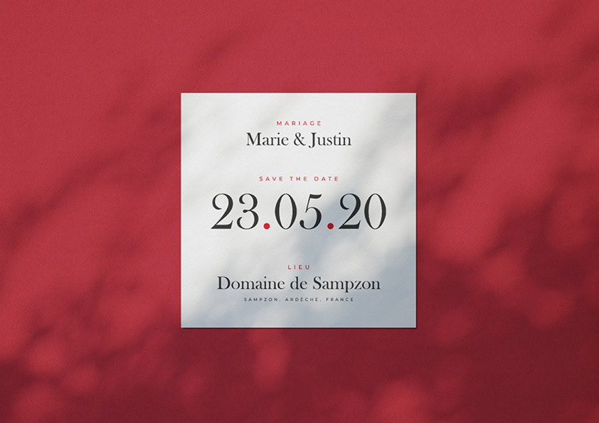 Save the date mariage