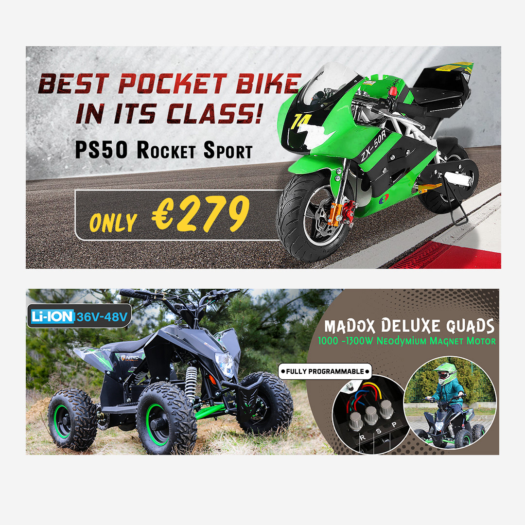 Slidery sklepu dla Minibikes Store