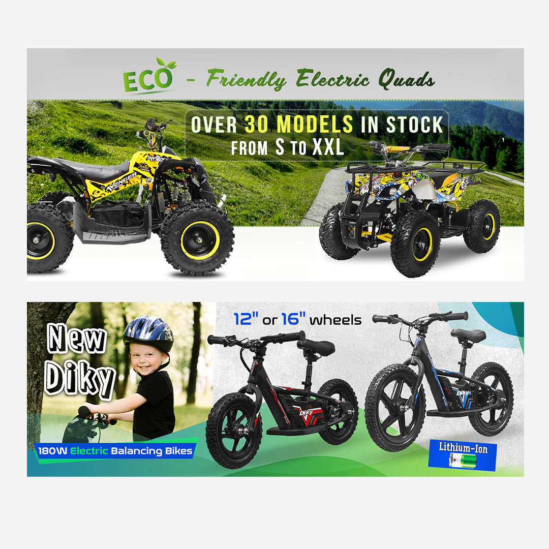 Slidery sklepu dla Minibikes Store