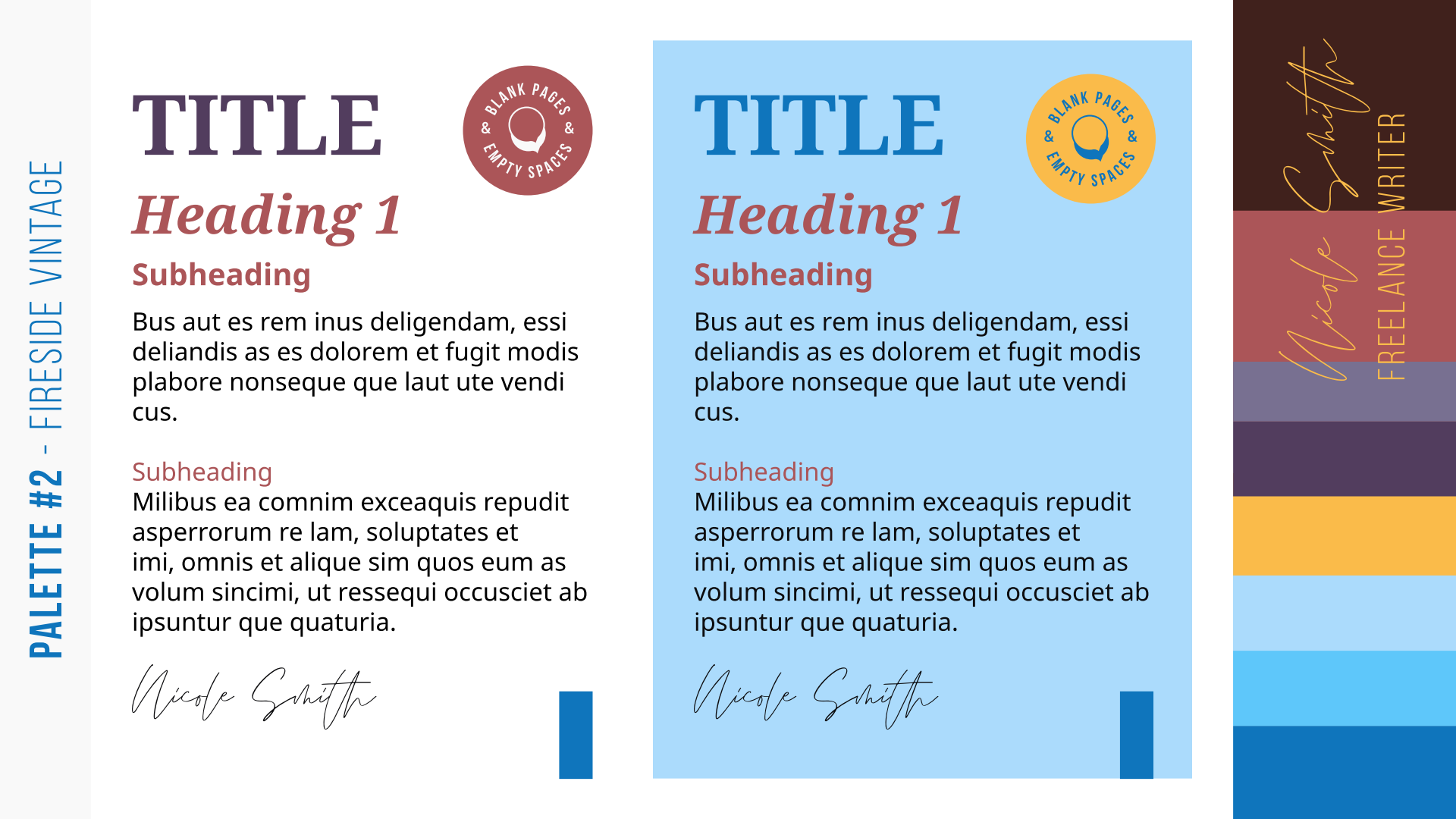 Colour Palette & Typography