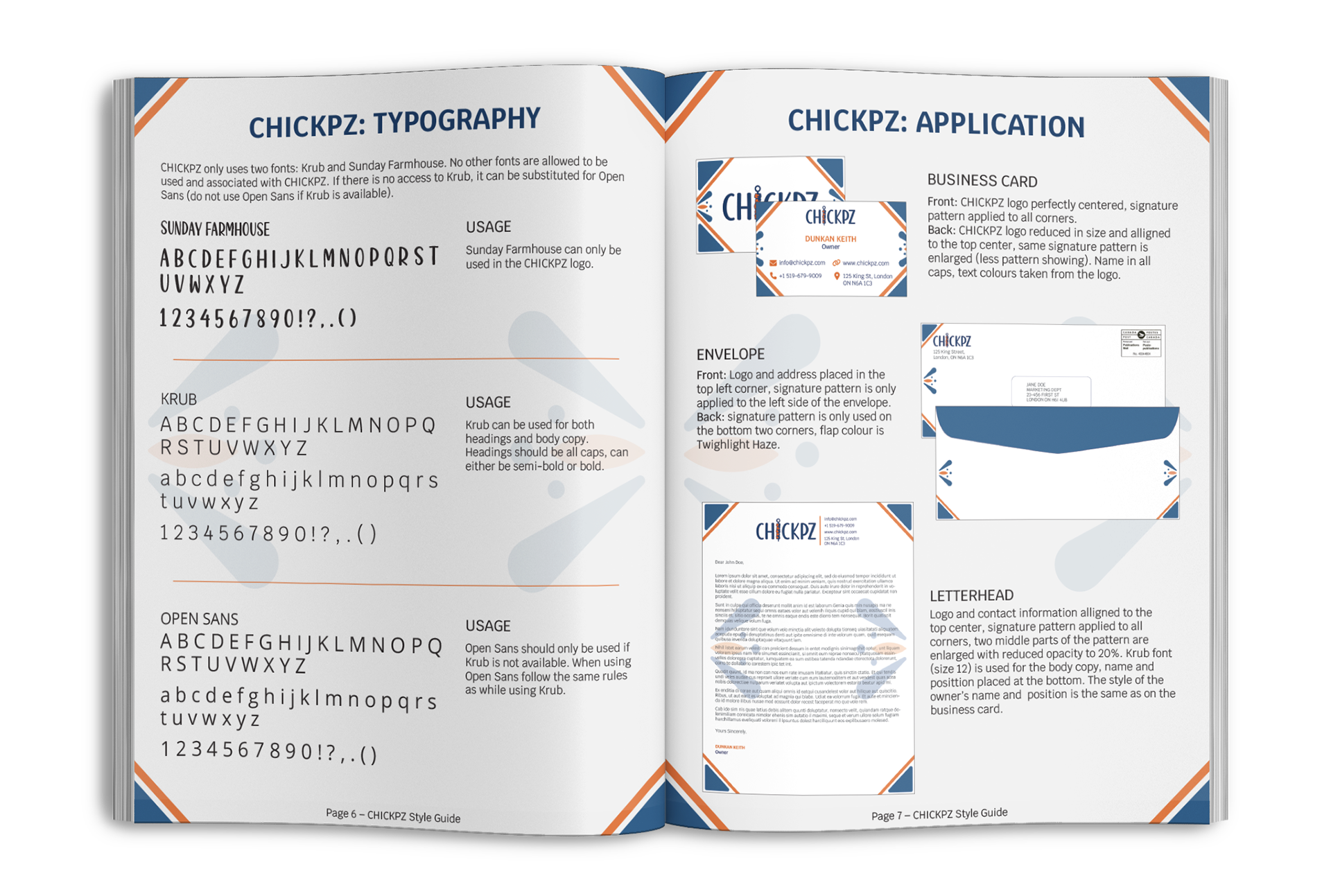 CHICKPZ Style guide (spread 2)